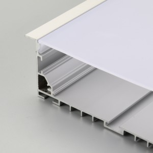 โปรไฟล์อะลูมิเนียม LED พร้อม PC diffuser แบบแบน Shape