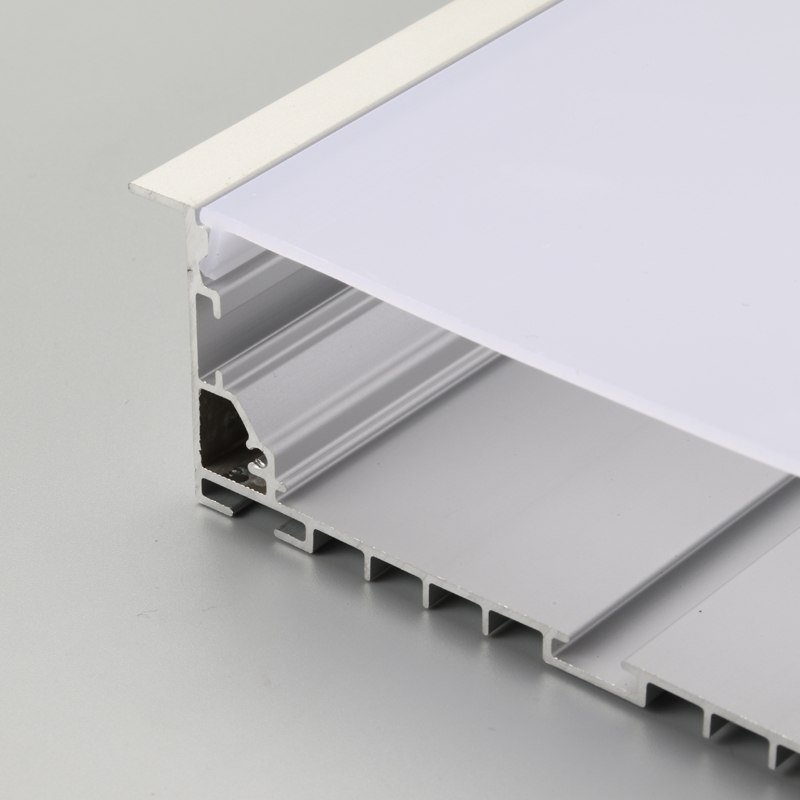 โปรไฟล์อะลูมิเนียม LED พร้อม PC diffuser แบบแบน Shape
